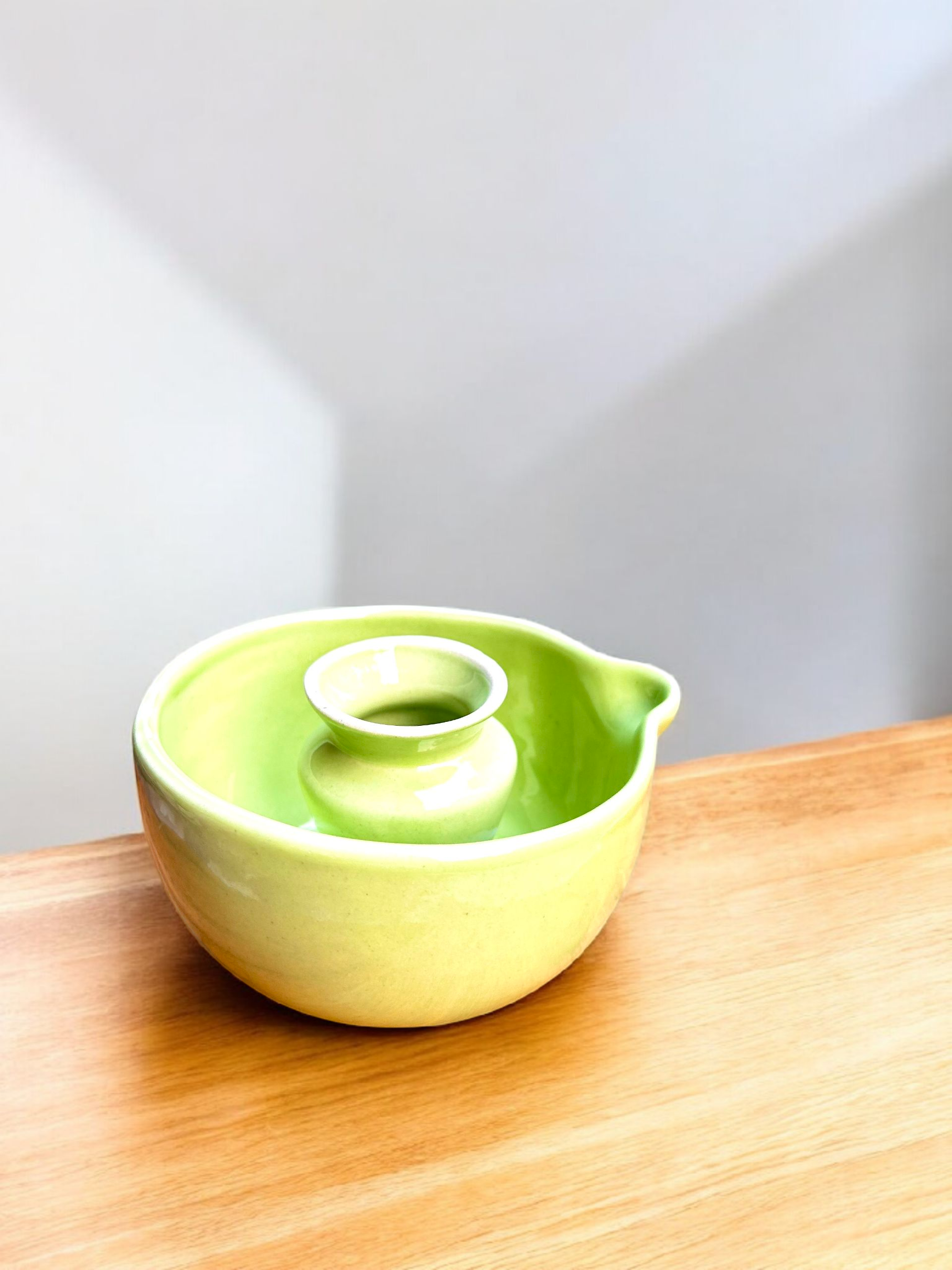 Green Matcha Whisking & Pouring Ceramic Set - Premium Ceramic & 100% Chemical Free
