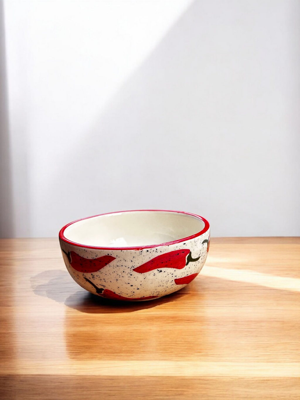 Spice Pop Collection – Hand-Painted Chili Pattern Ceramic Bowls (2 Pc.)