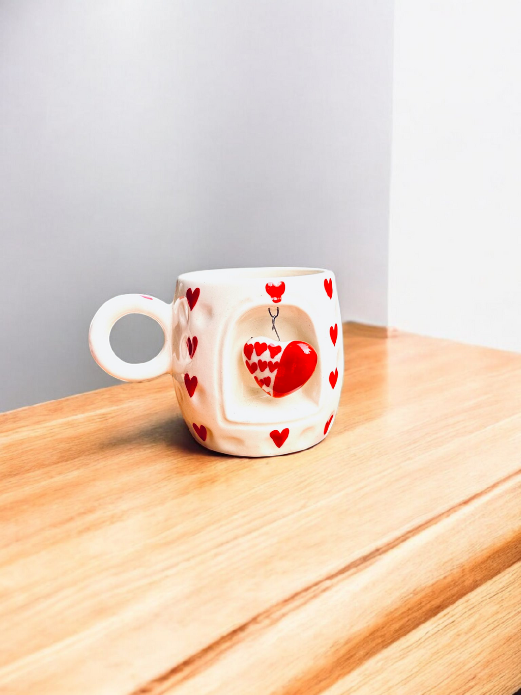 My Heart Hangs Here - Tea/Coffee Mug for Valentine's Day Gift (Set of 2)