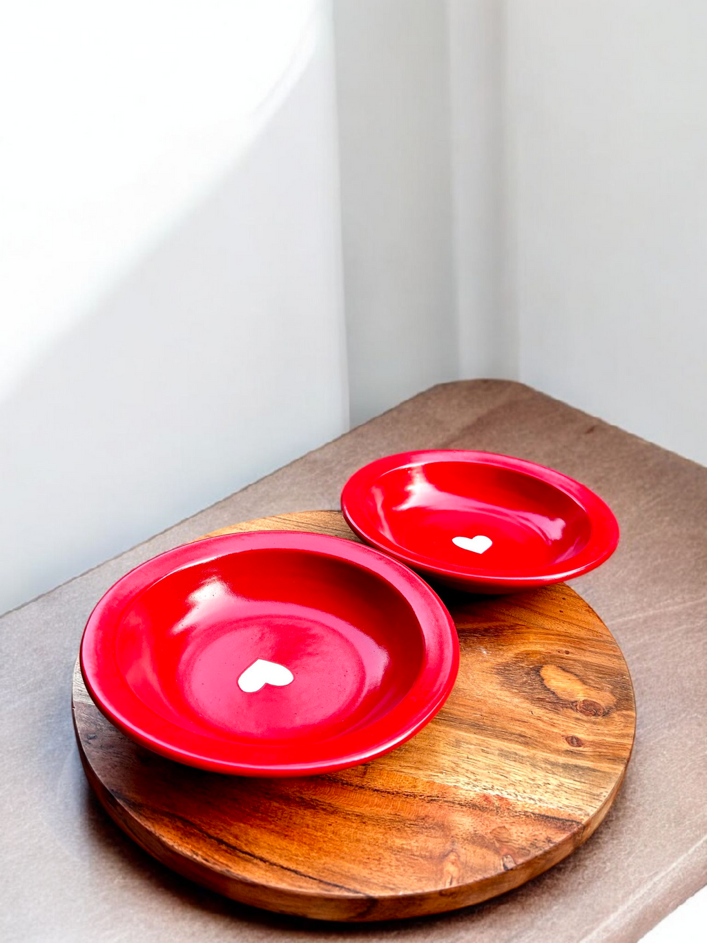 Scarlet Heart Ceramic Pasta Plate ❤️ (1 Pc.)