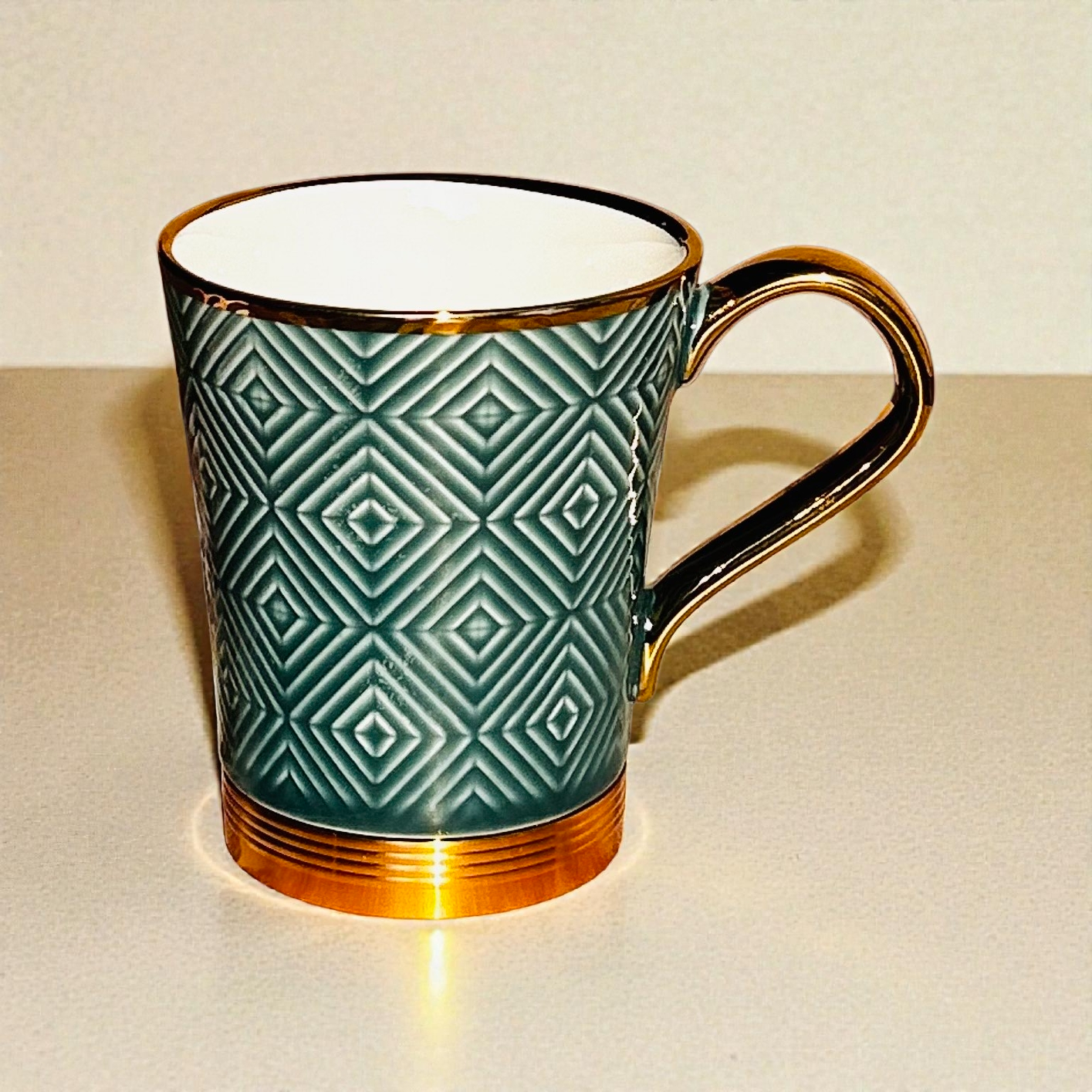 Teal Chevron Royale Mug (2-Piece)