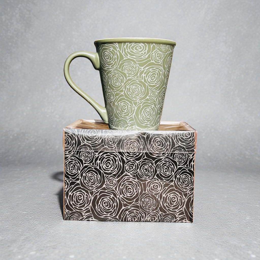 Verdant Handcrafted Ceramic Coffee Mug Set (Set of 2)