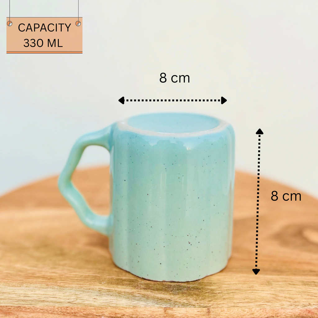 Mint Green Tea/Coffee Cup with Designer Handle