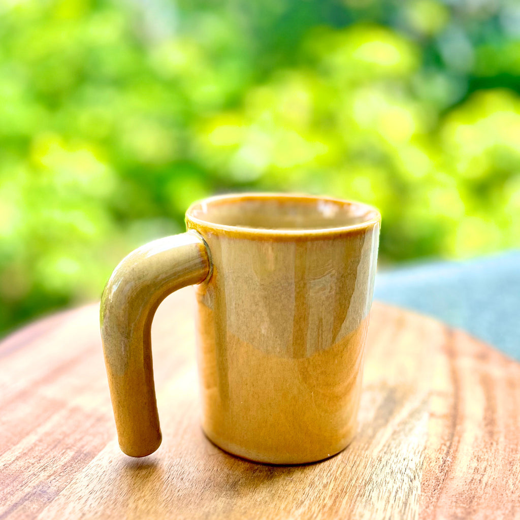 Beige Long Handle Tea/Coffee Mug