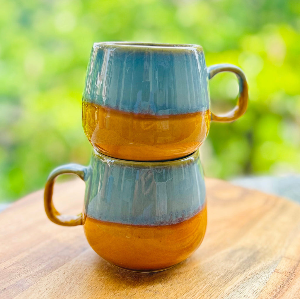 Grey & Mustard Two-Tone Coffee/Tea Mug