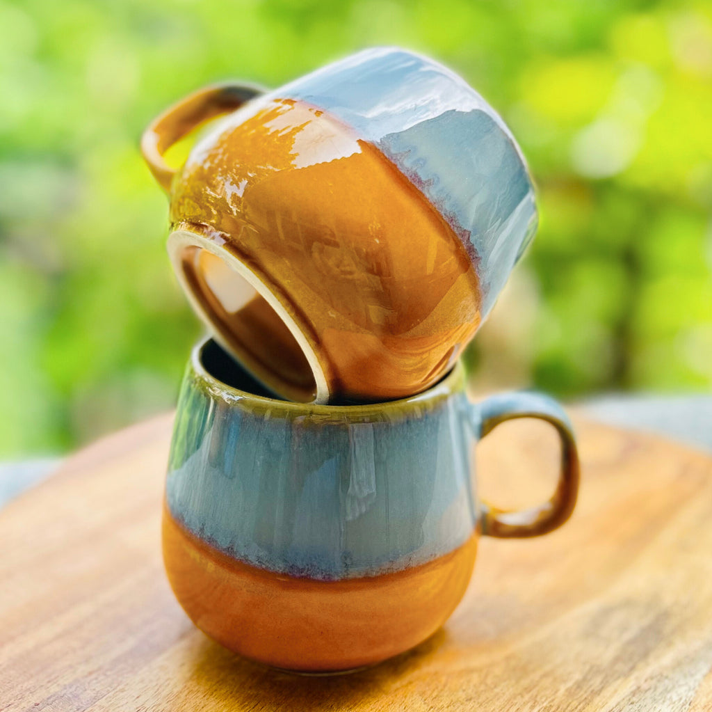 Grey & Mustard Two-Tone Coffee/Tea Mug