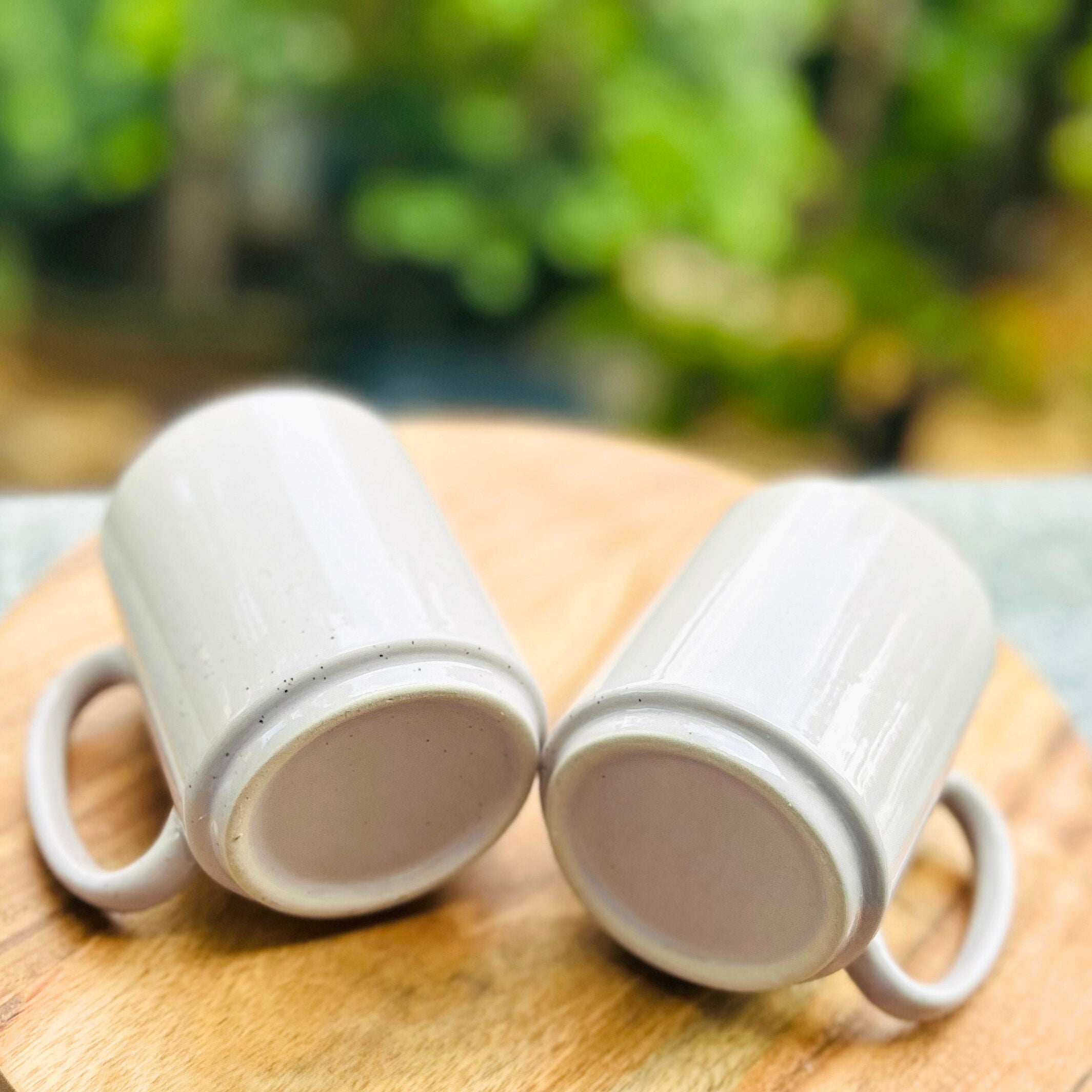 Grey Speckled, Brown rim Glossy Tea/Coffee Mug