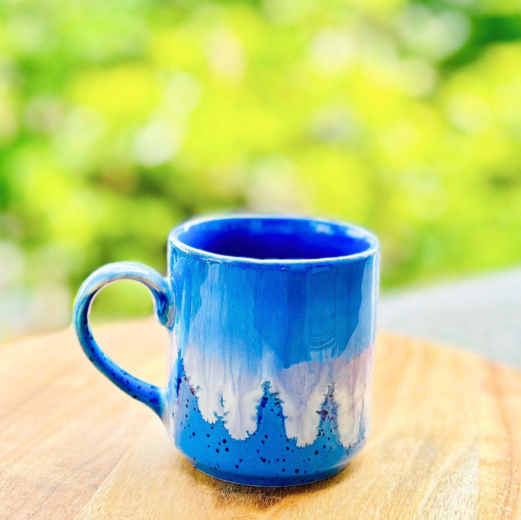 Blue & White Gradient Glaze Glossy Coffee/Tea Mug 260 ml