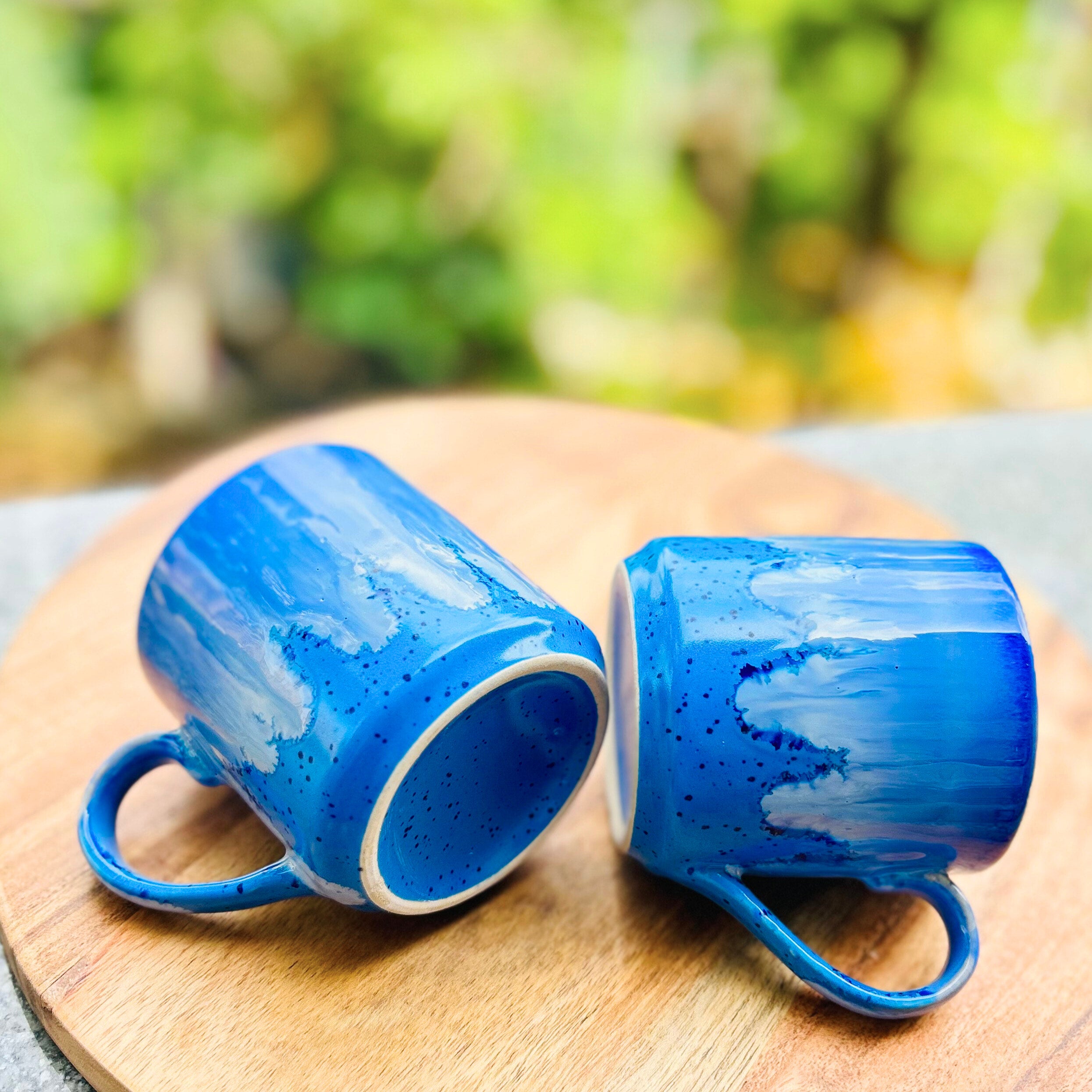 Blue & White Gradient Glaze Glossy Coffee/Tea Mug 260 ml