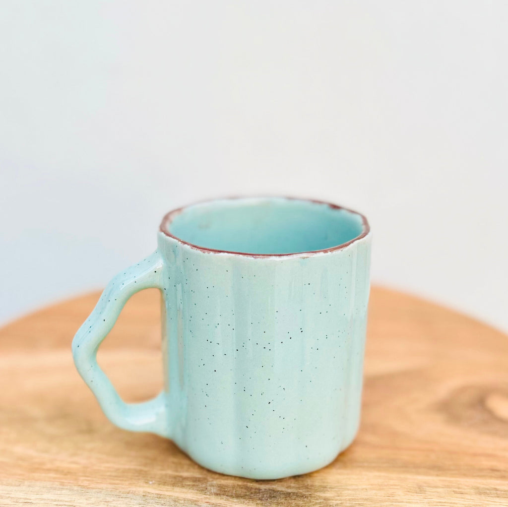 Mint Green Tea/Coffee Cup with Designer Handle