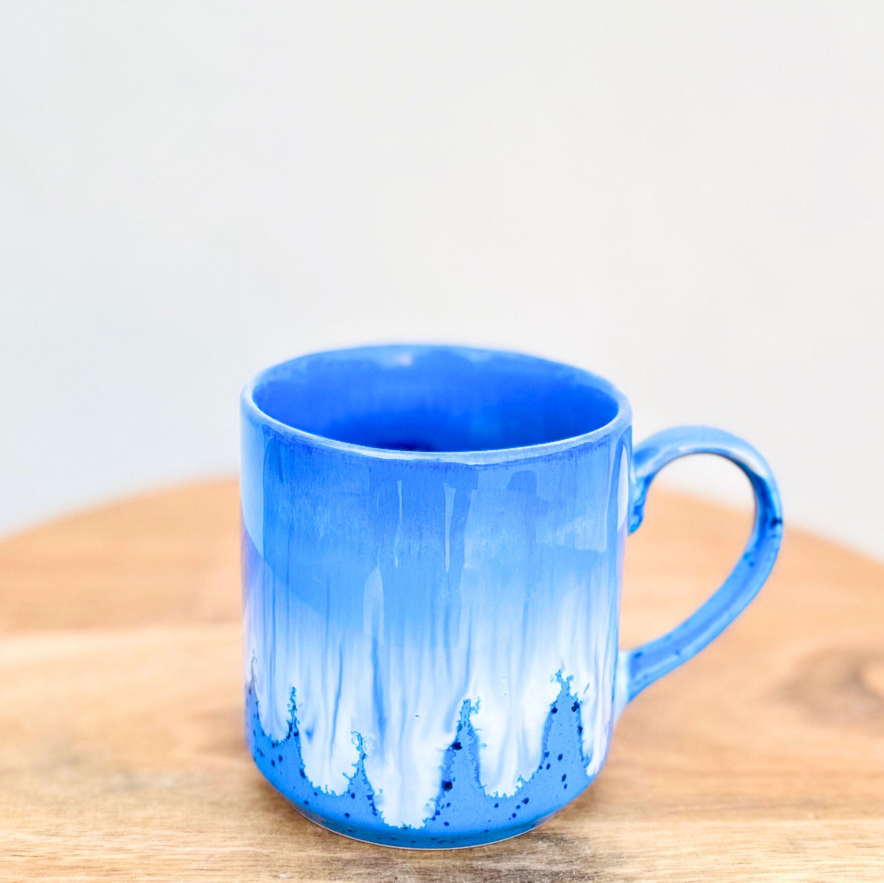Blue & White Gradient Glaze Glossy Coffee/Tea Mug 260 ml