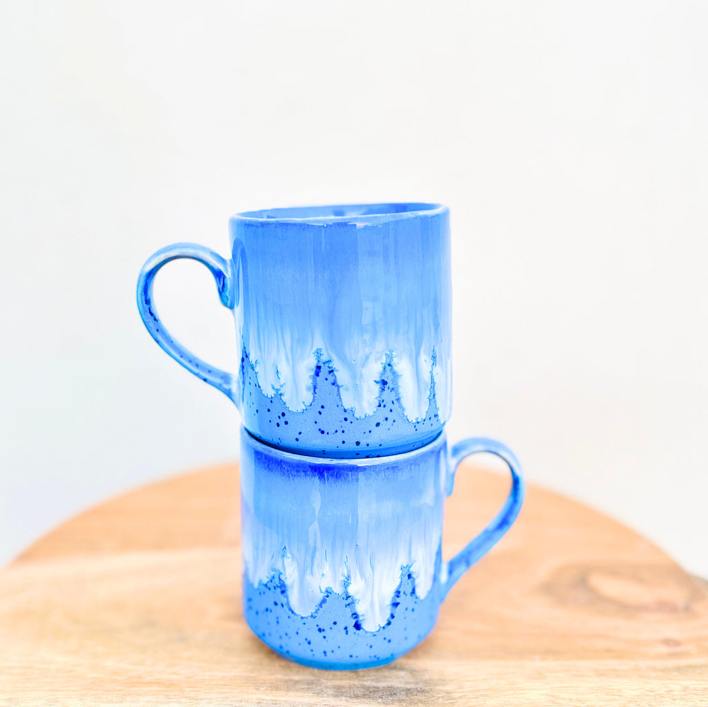 Blue & White Gradient Glaze Glossy Coffee/Tea Mug 260 ml