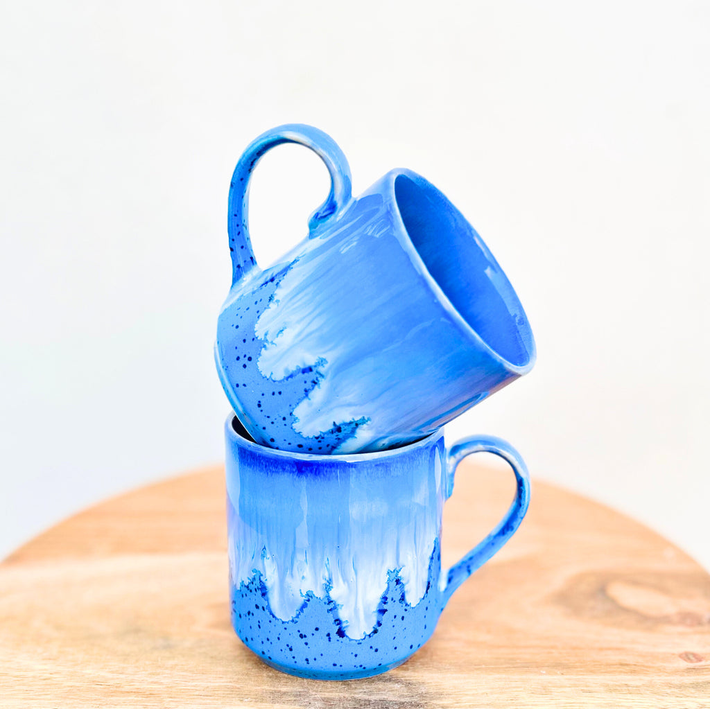 Blue & White Gradient Glaze Glossy Coffee/Tea Mug 260 ml