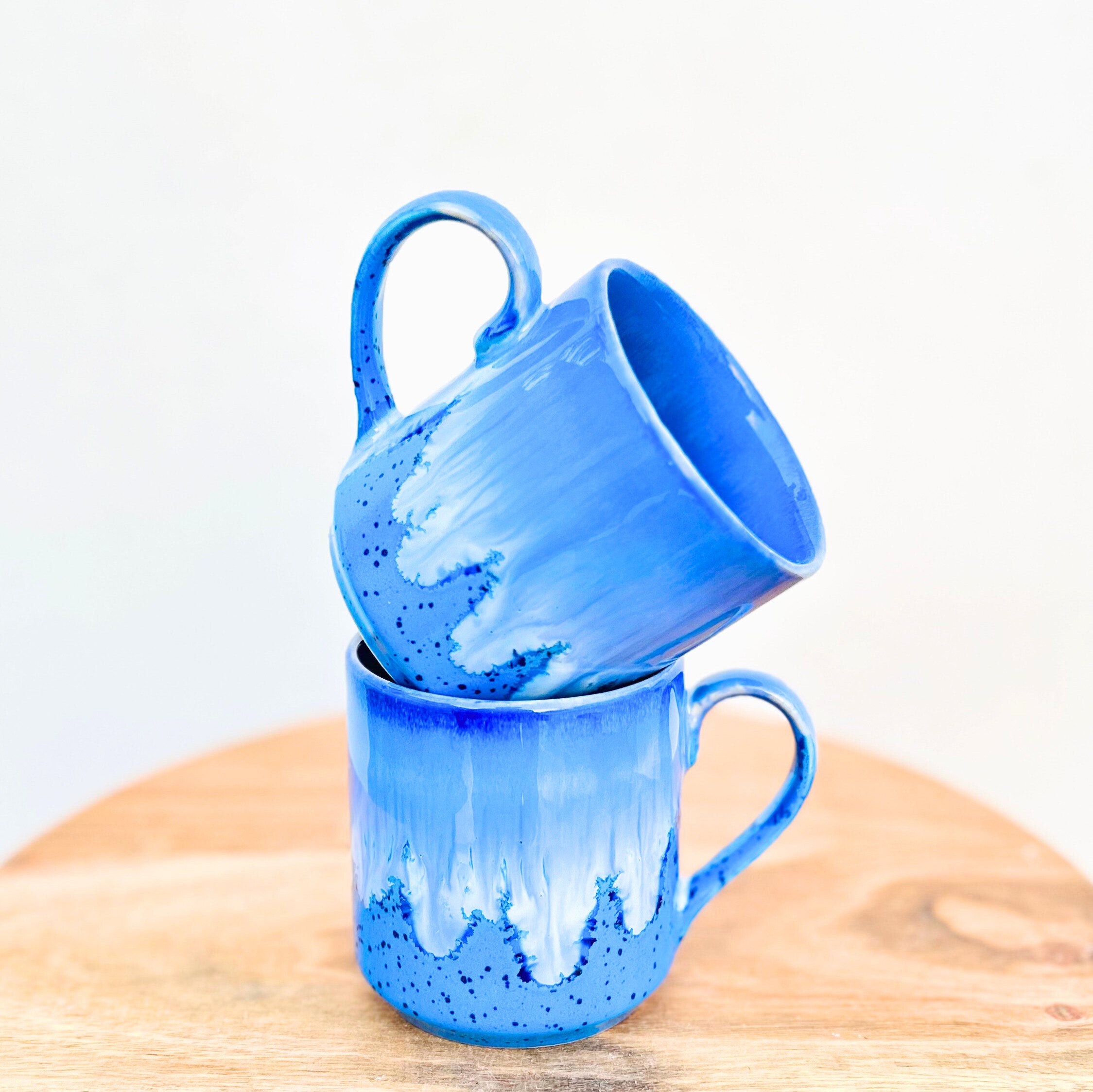 Blue & White Gradient Glaze Glossy Coffee/Tea Mug 260 ml