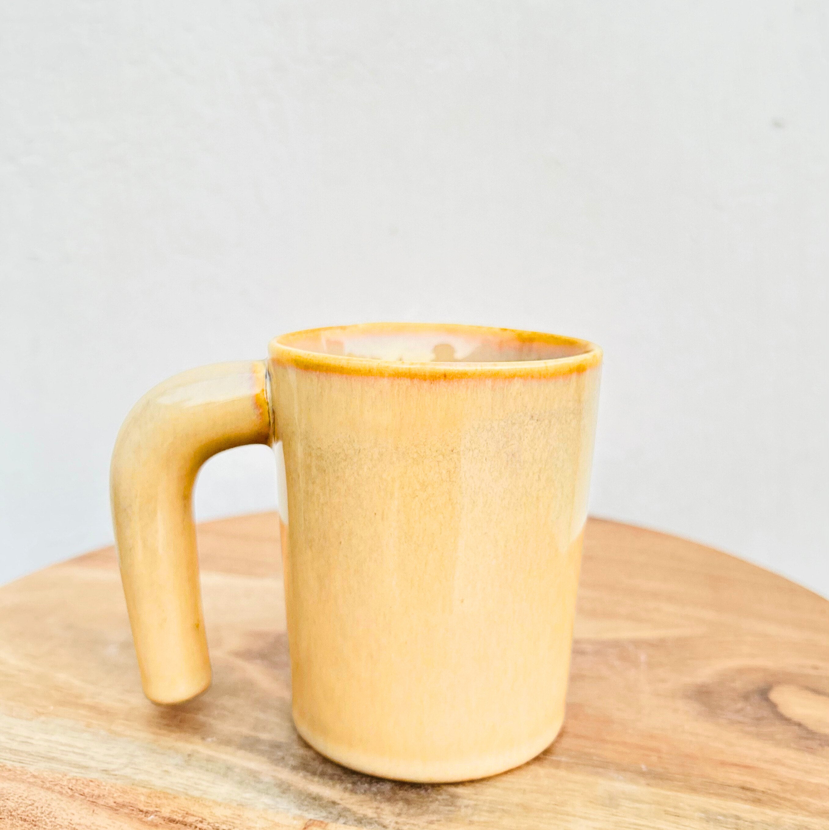 Beige Long Handle Tea/Coffee Mug