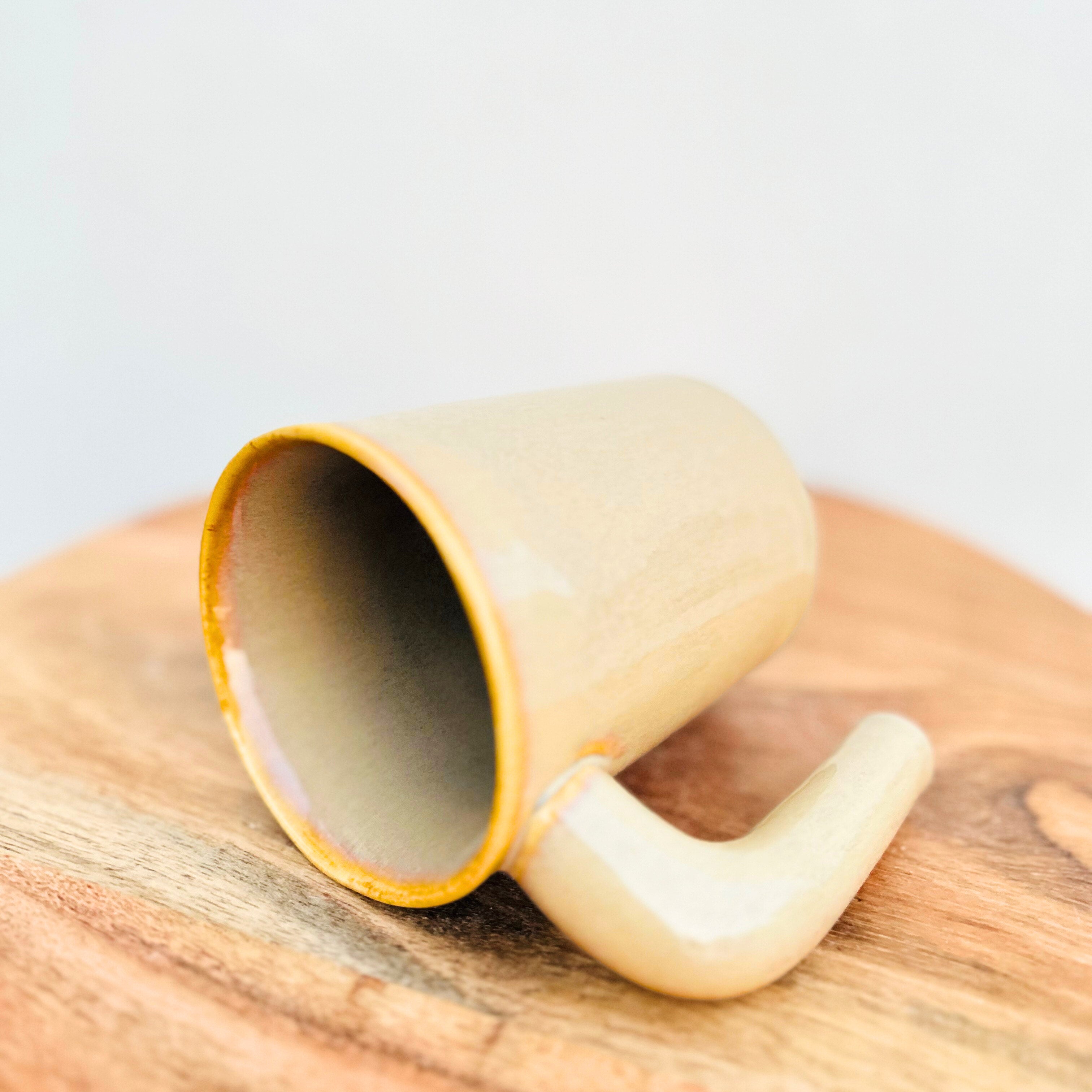 Beige Long Handle Tea/Coffee Mug