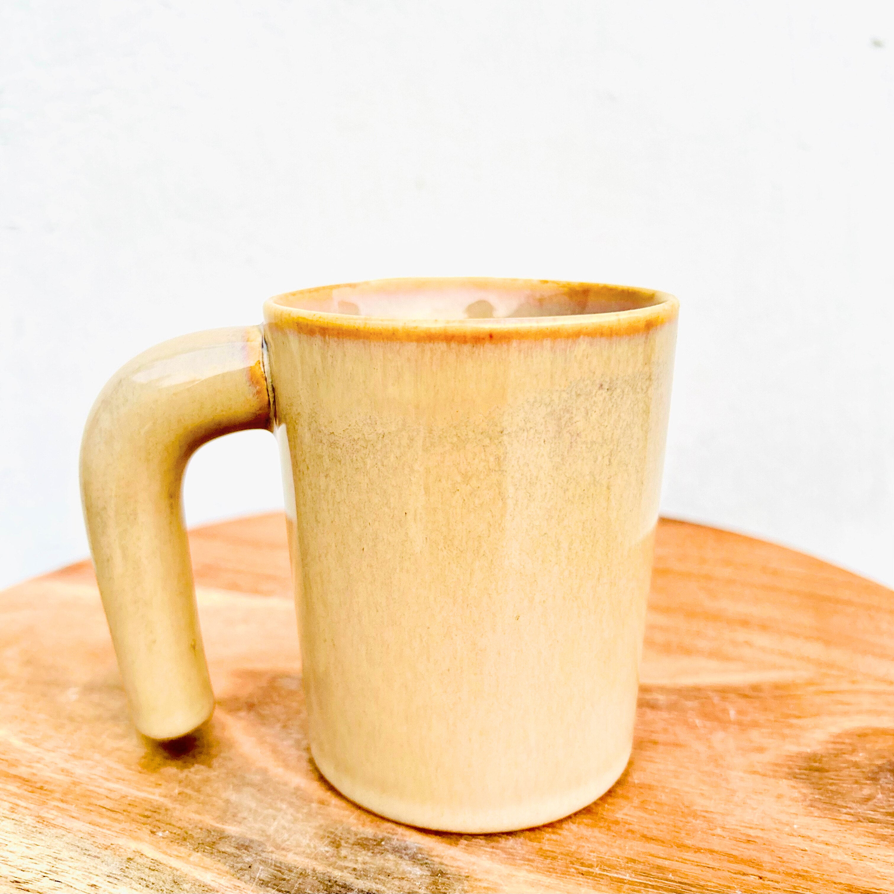 Beige Long Handle Tea/Coffee Mug