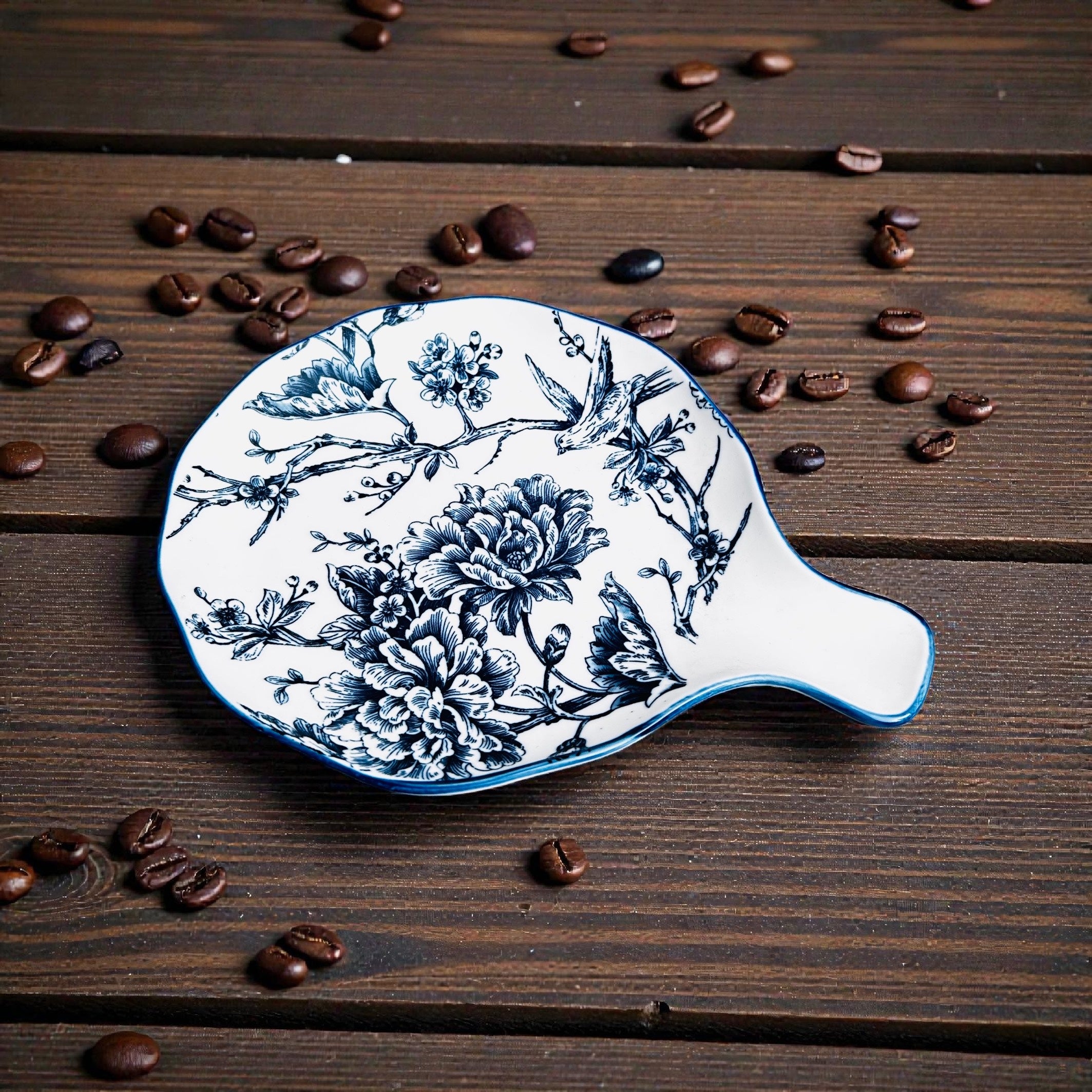 Blue Garden Porcelain Serving Platter Set (Set of 4)