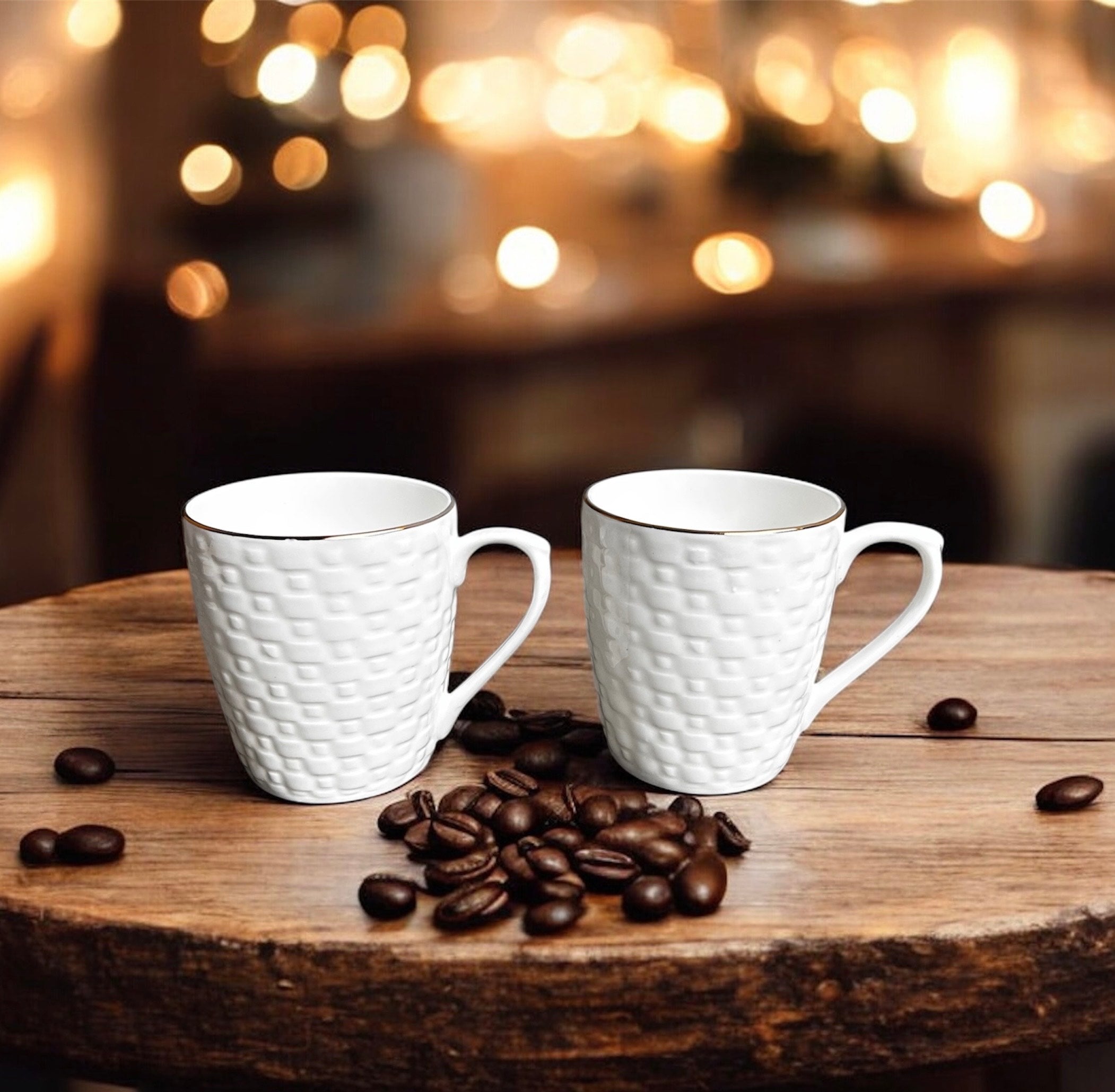 Ivory Darbar Gold Lining Mug (6-Piece)