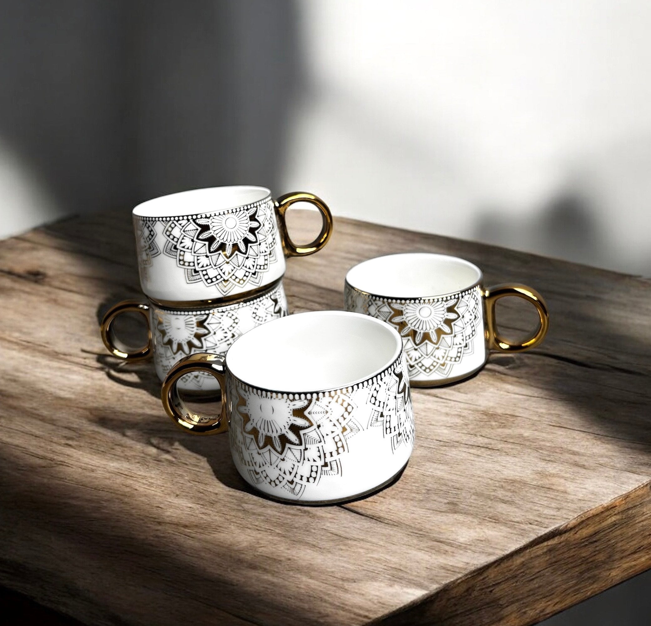 Noor Mandala Tea/Coffee Cup – Royal Palace Collection (6-Piece)