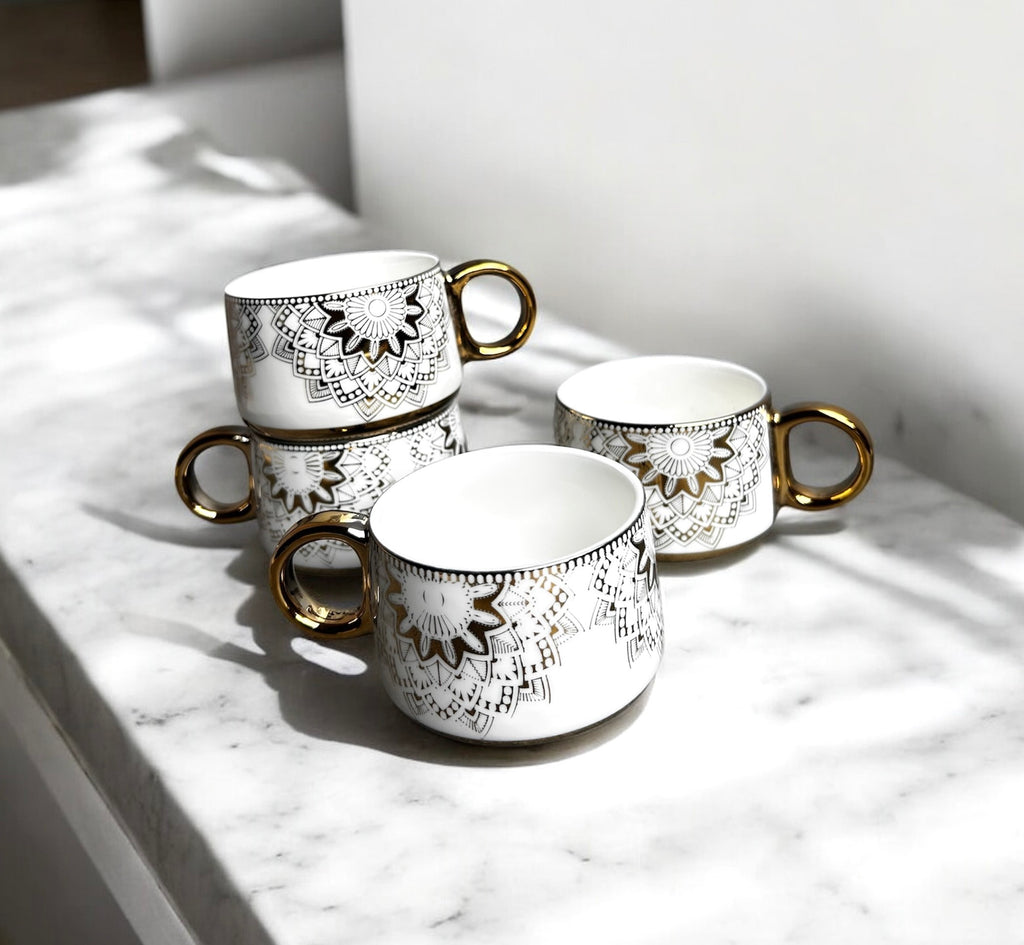 Noor Mandala Tea/Coffee Cup – Royal Palace Collection (6-Piece)