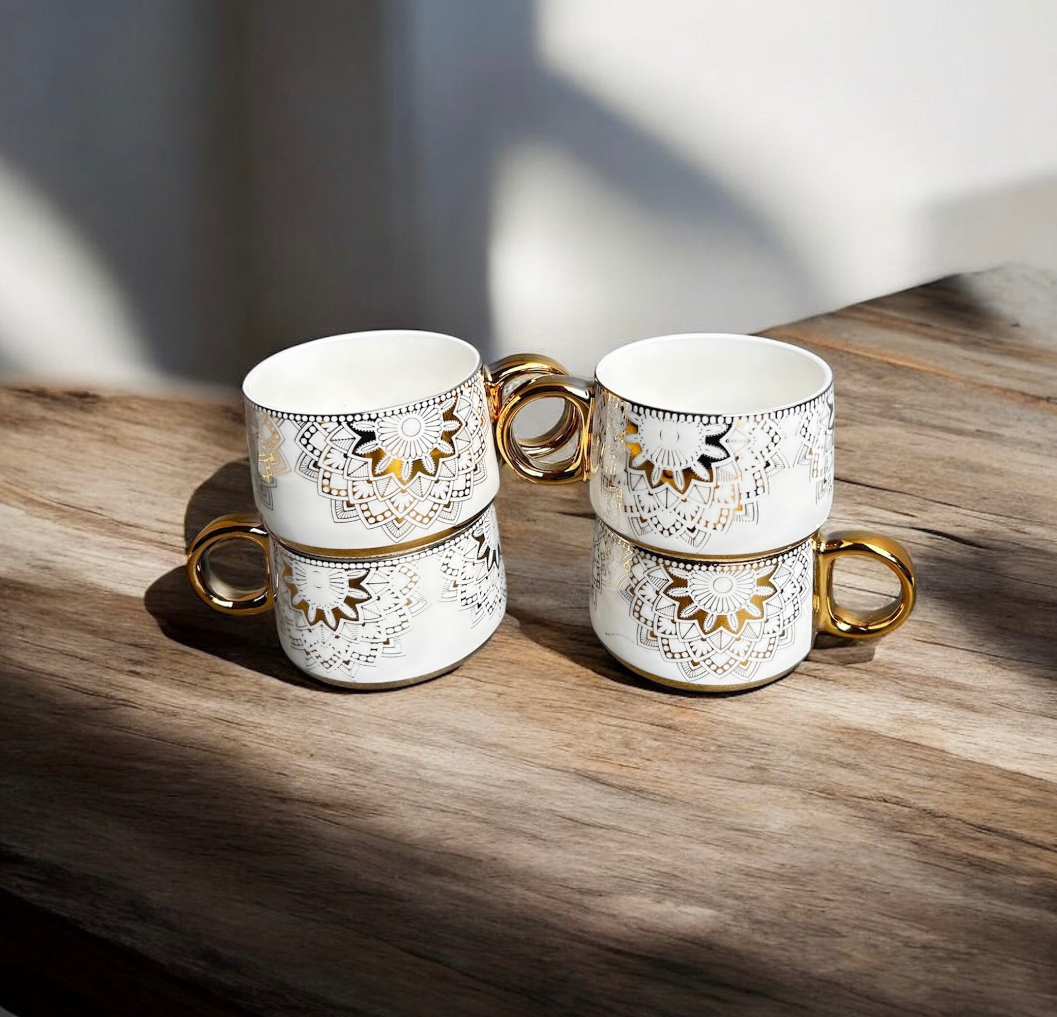 Noor Mandala Tea/Coffee Cup – Royal Palace Collection (6-Piece)