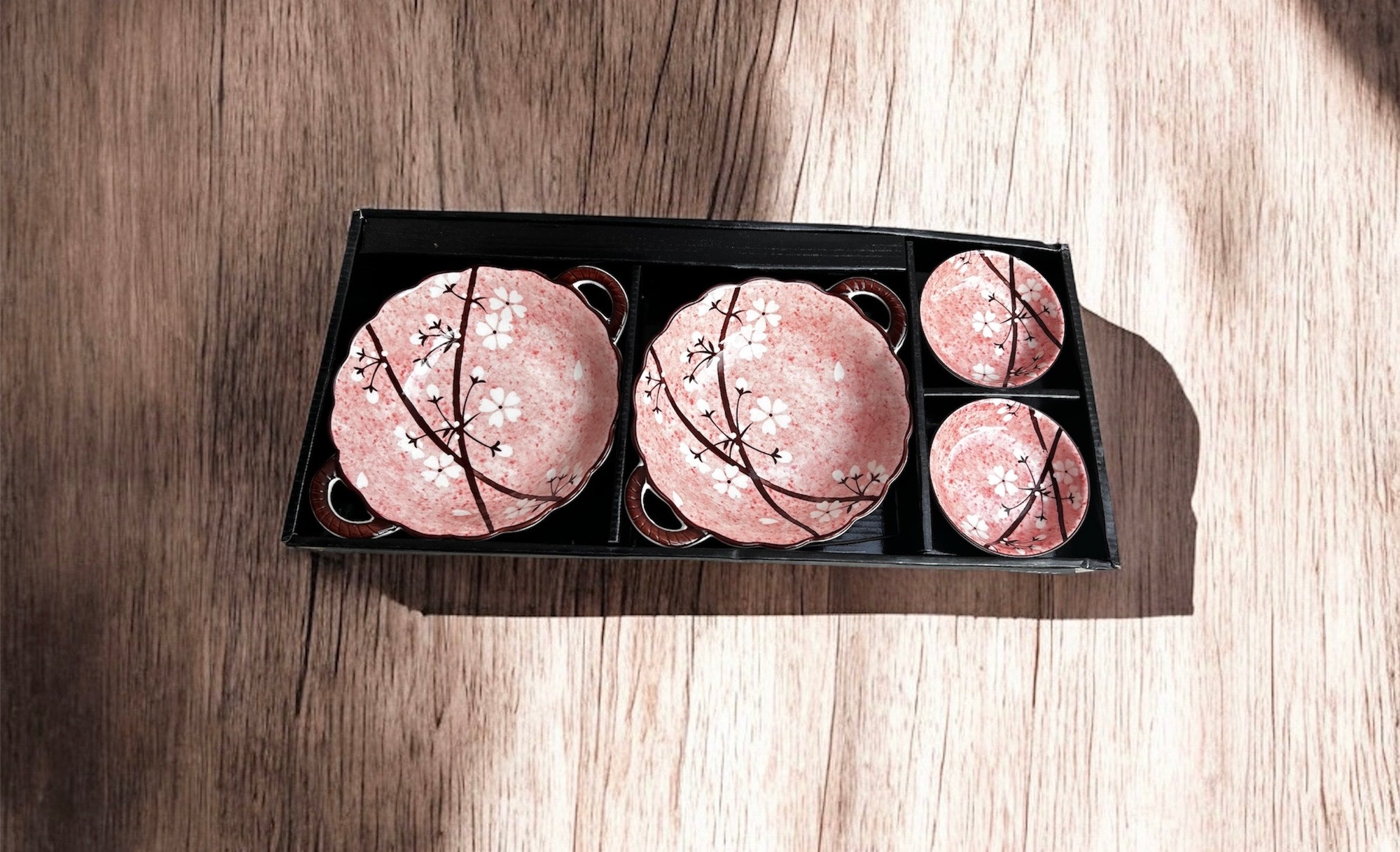 Handcrafted Porcelain Platter & Bowl Serving Set (4-Piece)