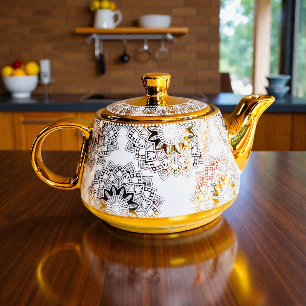 Rajwada Gold Ceramic Tea Set - 100% Chemical free, Made in Turkey
