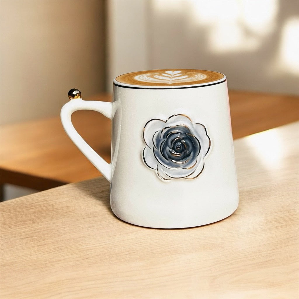 Azure Rosette Royale Mug Set (6-Piece)