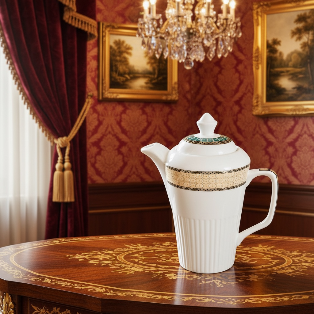Noor-e-Mahal Premium Porcelain Serving Set (Tea & Sharbat set - 7 Pieces)