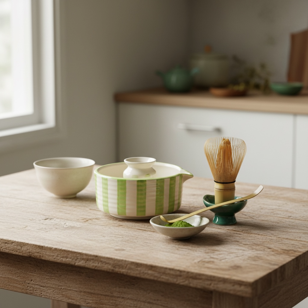 Lumière Matcha Pour Set - Bright Green & Classic White - Premium Ceramic & 100% Chemical Free