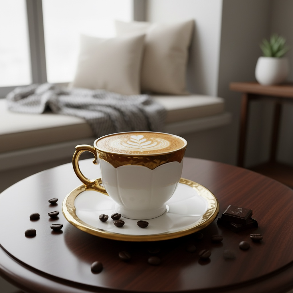 Royal Pearl Gold-Trim Cup & Saucer Collection - Set of 12 Pieces