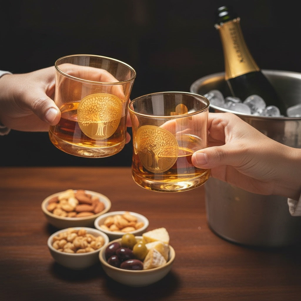 Emperor’s Reserve 24K Gold Crystal Glass Set (4 Pieces)-Turkey Crystalite collection