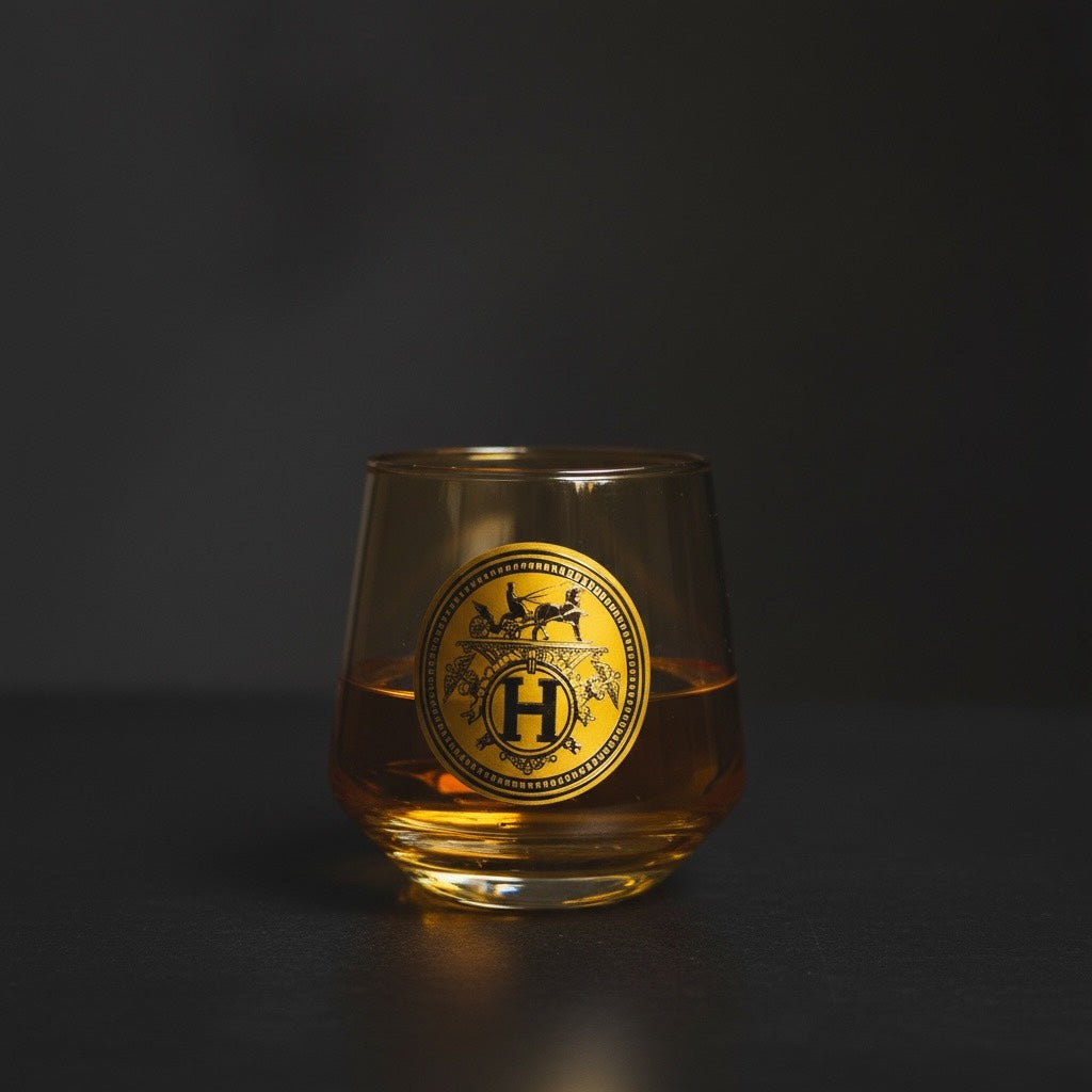 Sovereign 24K Gold Swarovski Crystal Whisky Glass Set (2 Pieces)-Turkey Crystalite collection