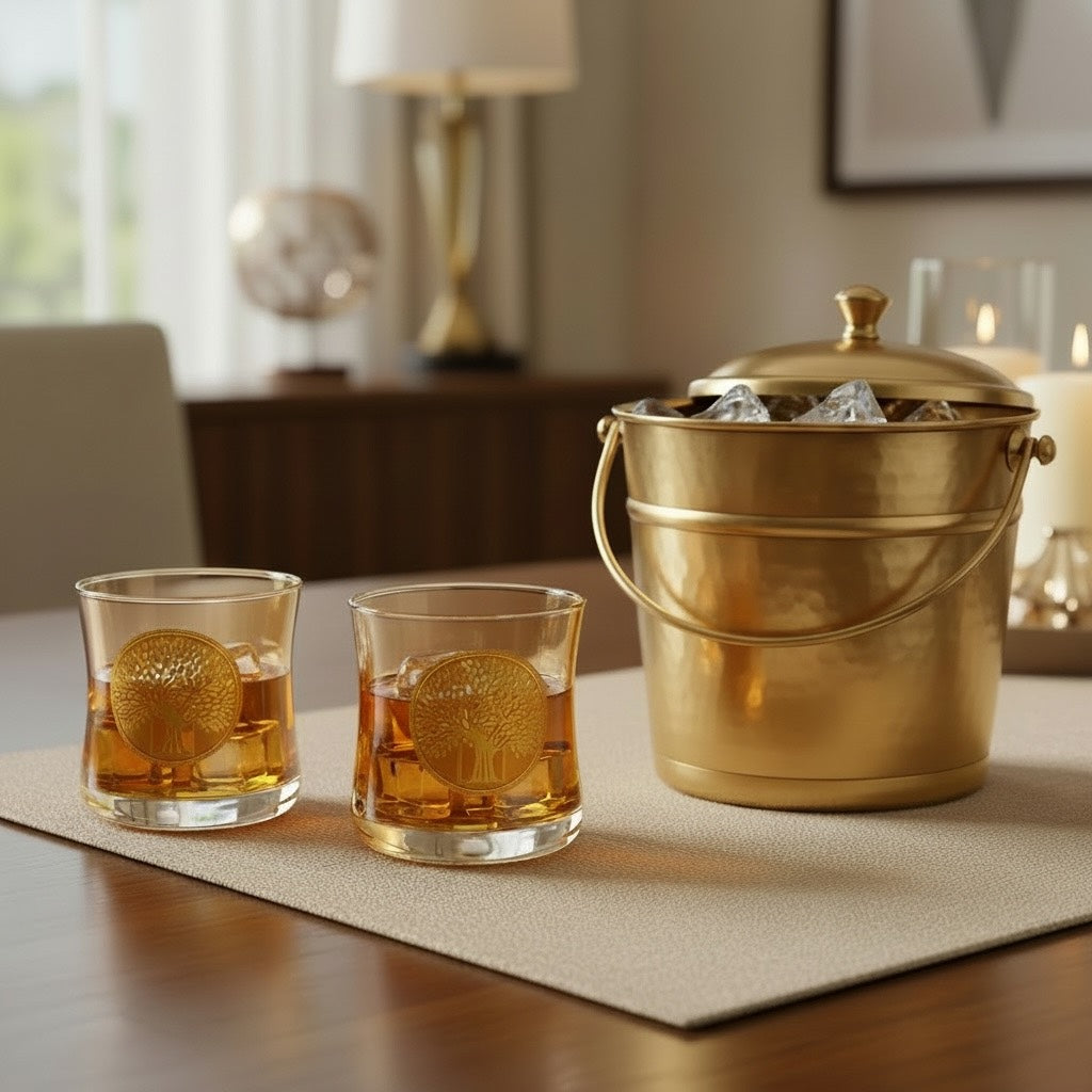 Emperor’s Reserve 24K Gold Crystal Glass Set (4 Pieces)-Turkey Crystalite collection