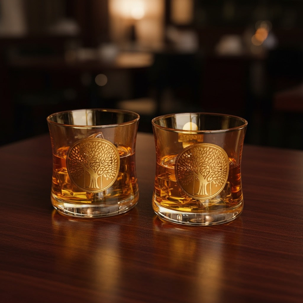 Emperor’s Reserve 24K Gold Crystal Glass Set (4 Pieces)-Turkey Crystalite collection