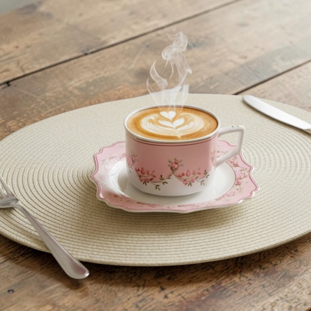 Palais de Roses Deluxe Set (6 Cups, 6 Saucers, 6 Snack plates)