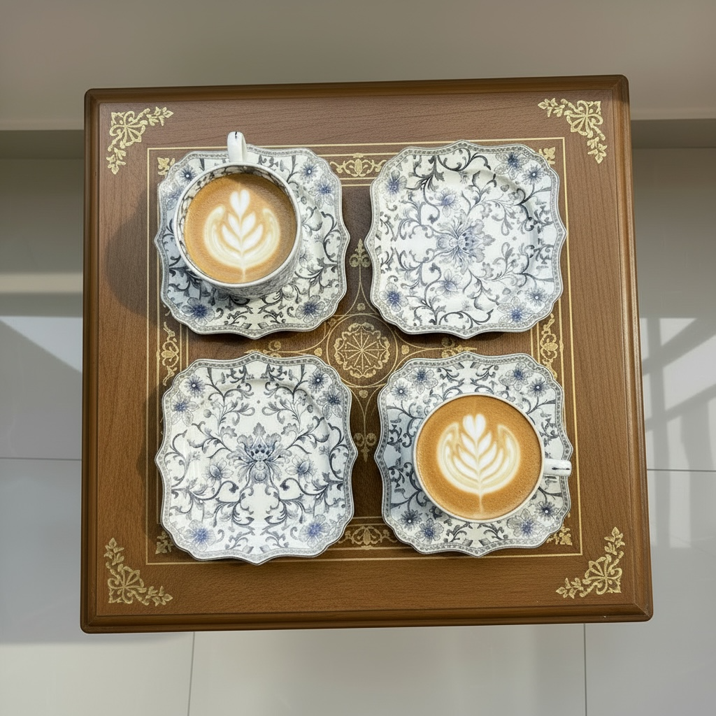 Somerset Garden Tea Set (6 Cups, 6 Saucers & 6 Snack plates)
