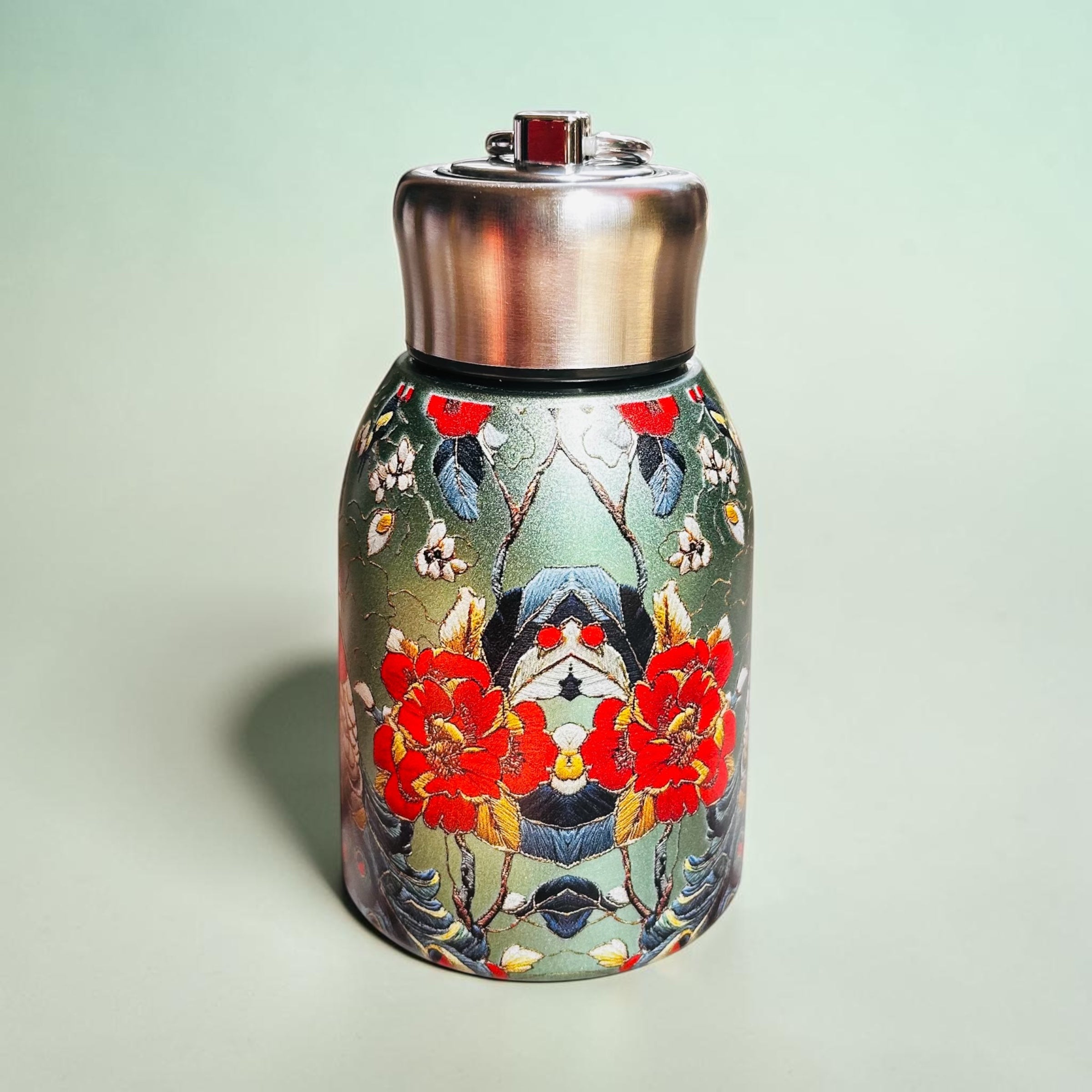 Peacock Majesty Bottle - Metallic Green (250ML, Pocket Friendly, HOT & COLD, Leak Proof Lid)