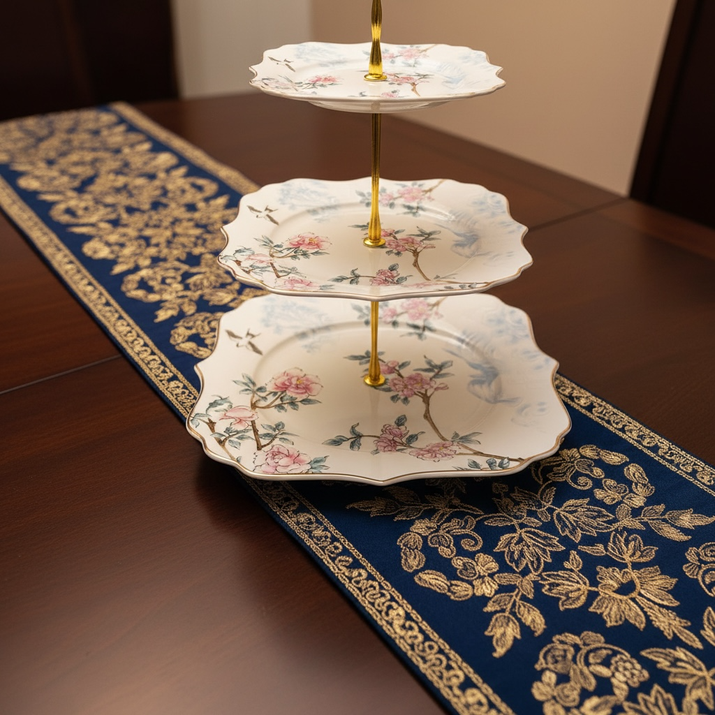 Duchess Floral Porcelain 3-Tier Dessert Stand (Vintage Collection, Finest Premium Porcelain, Gift Packaging)
