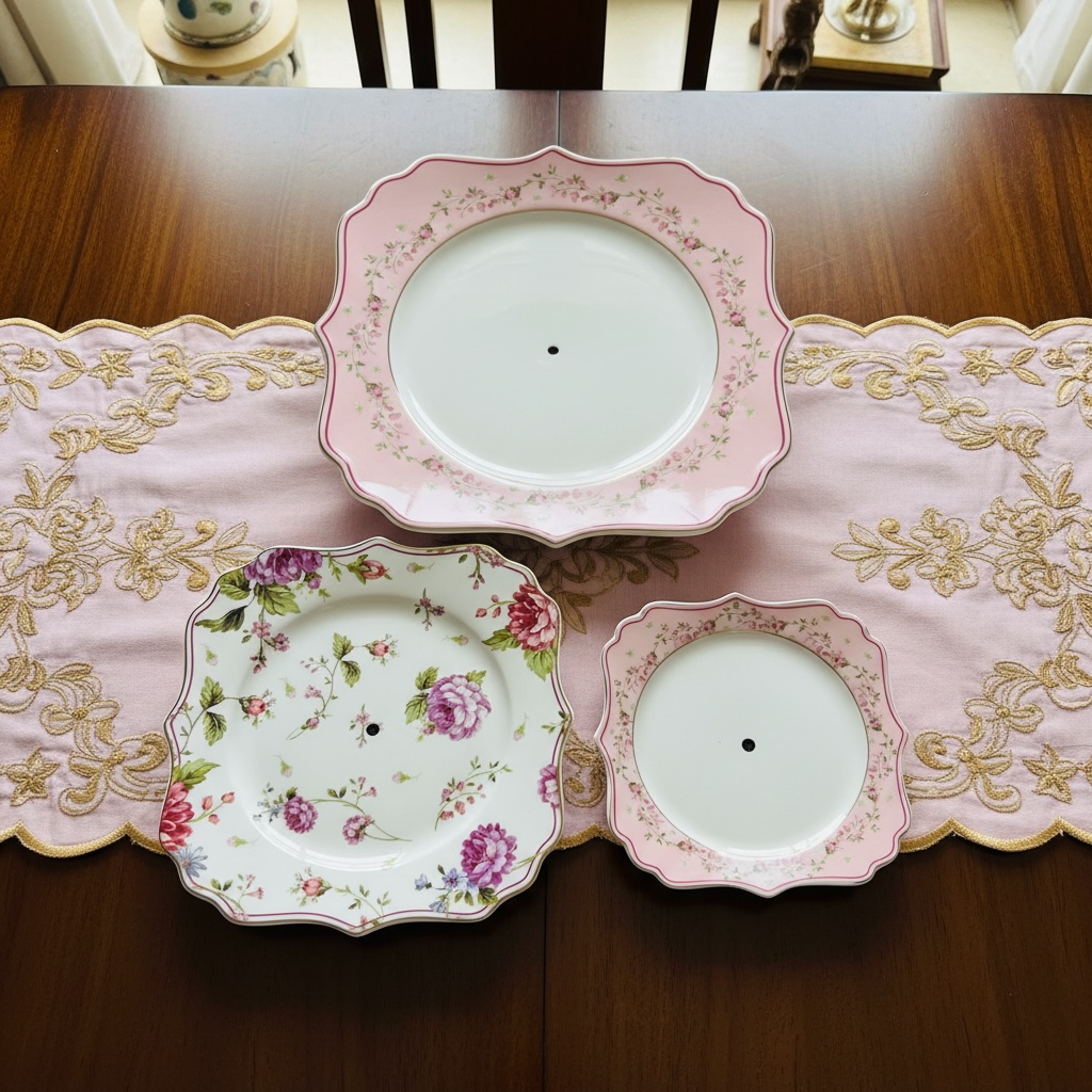 Palais de roses Premium Porcelain Tea, Snack & Dessert Stand Set (19 Pieces) - VALUE PACK