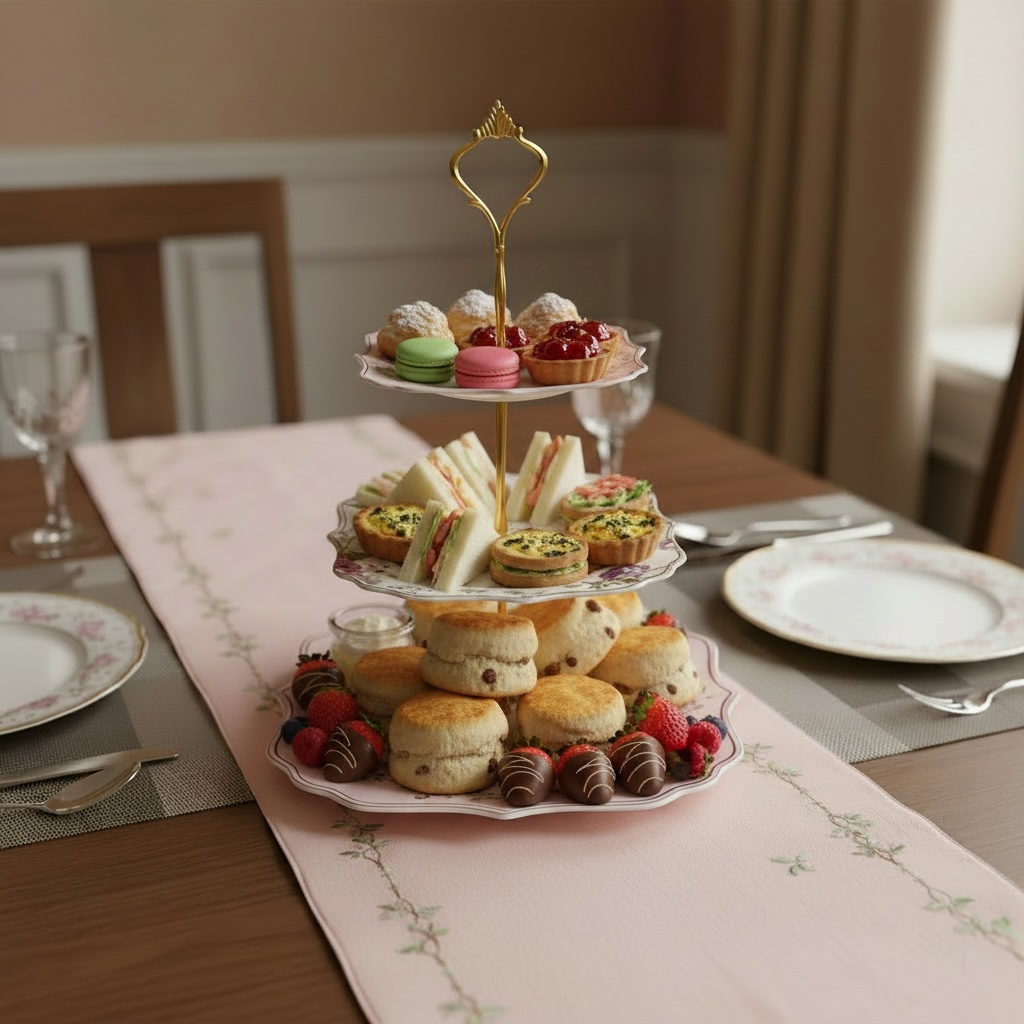 Palais de roses Premium Porcelain Tea, Snack & Dessert Stand Set (19 Pieces) - VALUE PACK
