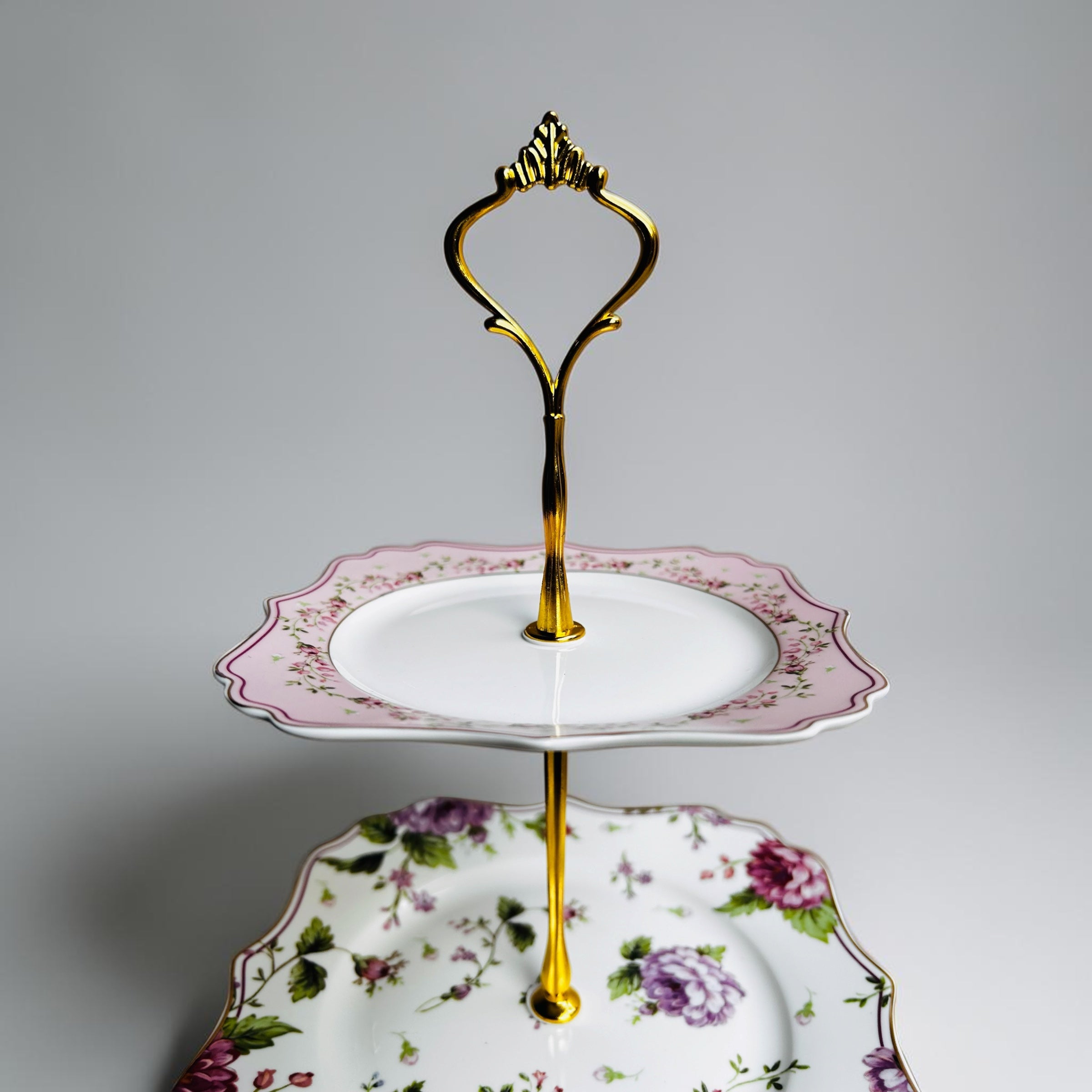 Regency Rose Garden 3-Tier Dessert Stand (Vintage Collection, Finest Premium Porcelain, Gift Packaging)