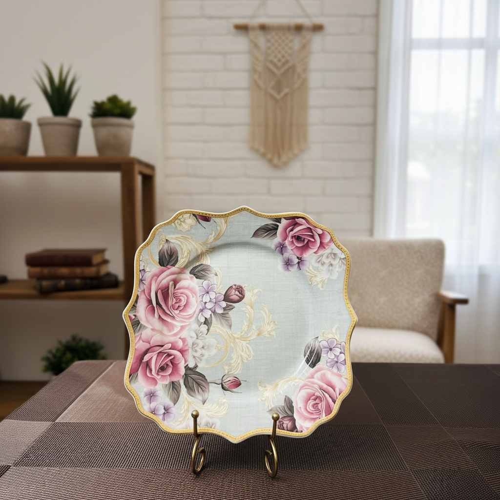 Maison de Fleur Premium Tea Set (18 Pieces; 6 Cups, 6 Saucers & 6 Snack plates)