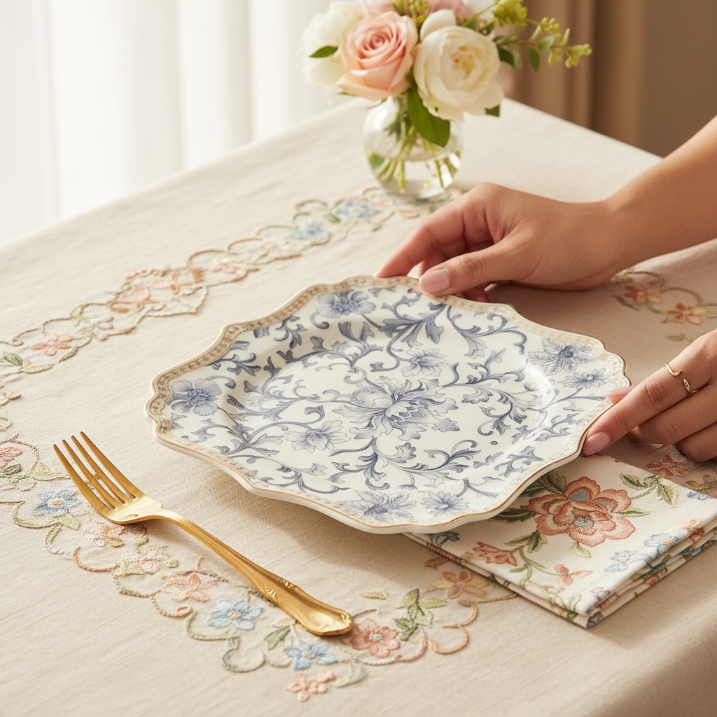 Somerset Garden Tea Set (12 Pieces; 6 Cups & 6 Saucers)