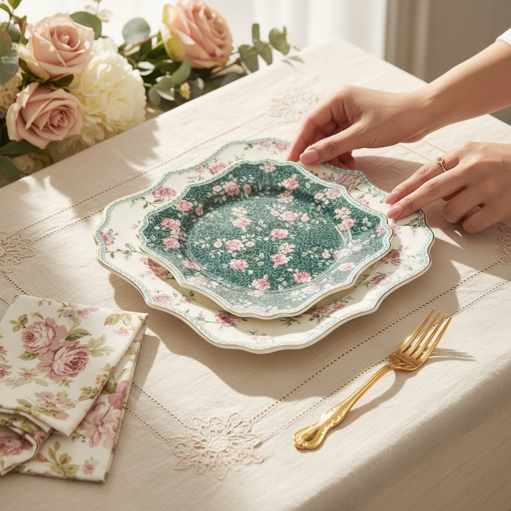 Jardin Mystique Tea Set (12 Pieces; 6 Cups & 6 Saucers)