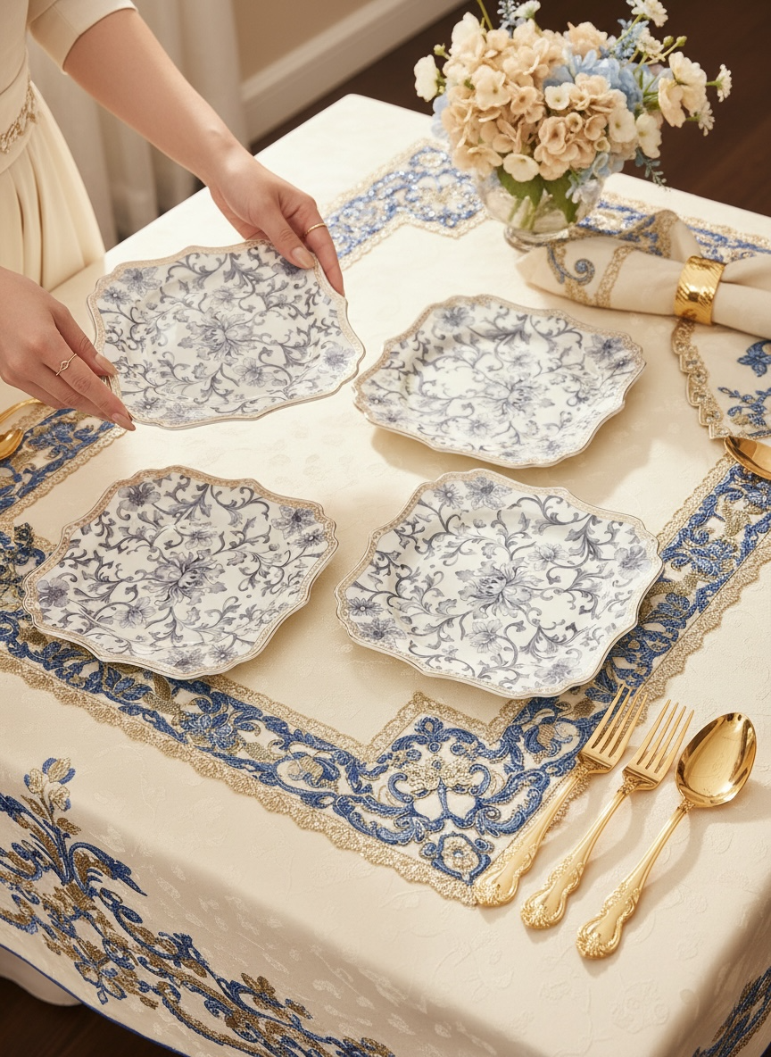Somerset Garden Tea Set (12 Pieces; 6 Cups & 6 Saucers)