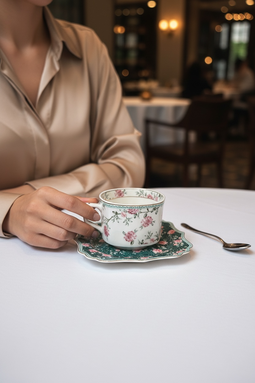 Jardin Mystique Tea Set (24 Pieces; 6 Cups, 6 Saucers, 6 Snack Plates & 6 Spoons)