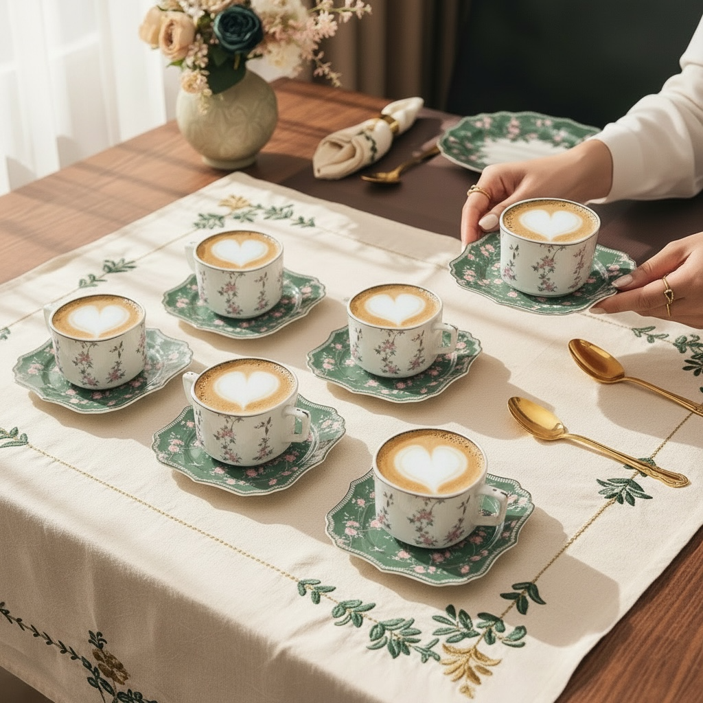 Mayfair Mystique Tea Set (12 Pieces; 6 Cups & 6 Saucers)