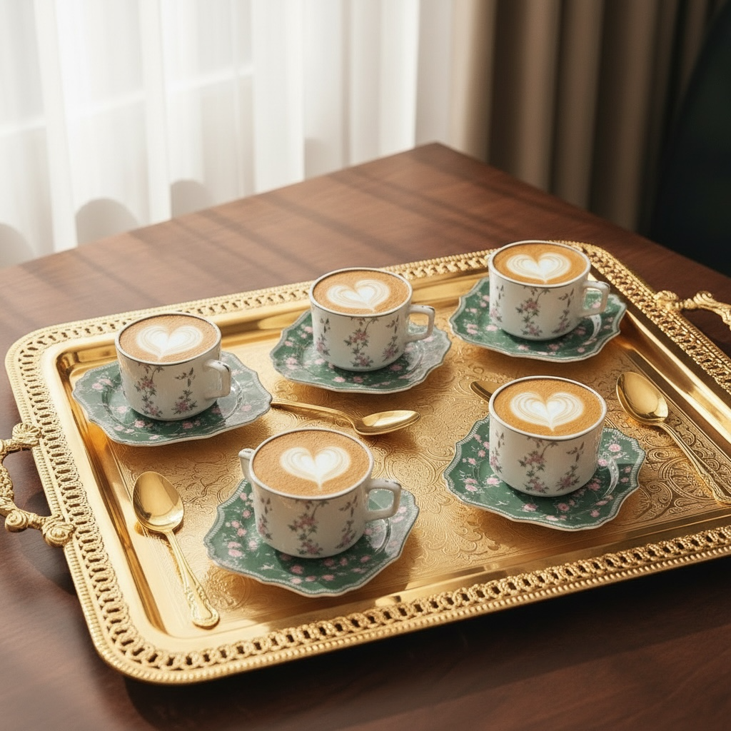 Mayfair Mystique Tea Set (12 Pieces; 6 Cups & 6 Saucers)